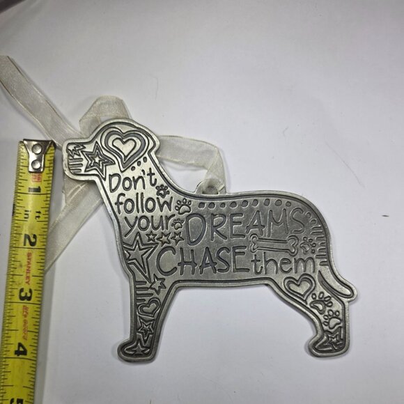 Dog Pewter Ornament Inspirational quote metal doglover gift christmas - Picture 4 of 4